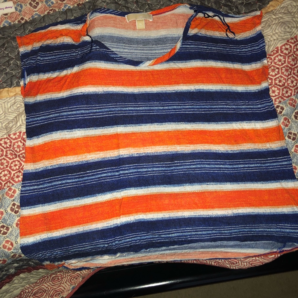 Blue and orange Michael Kors dress shirt.